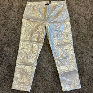 DG2 shimmer snakeskin pattern jeans